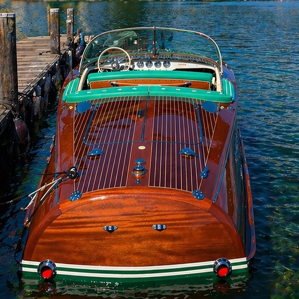 Classic Riva Ariston wooden boat available for private charter experiences in Italy